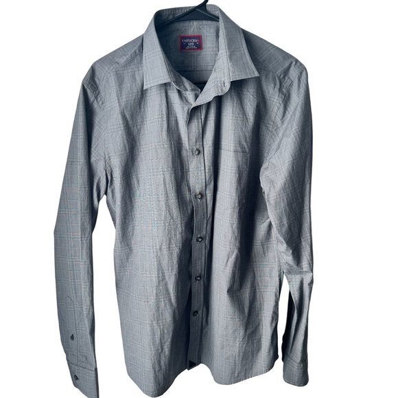 Men's Dark Grey Long Sleeve Button-Up Shirt main image 0
